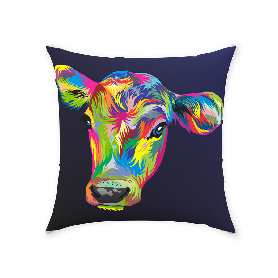 Painted Cow Throw Pillows