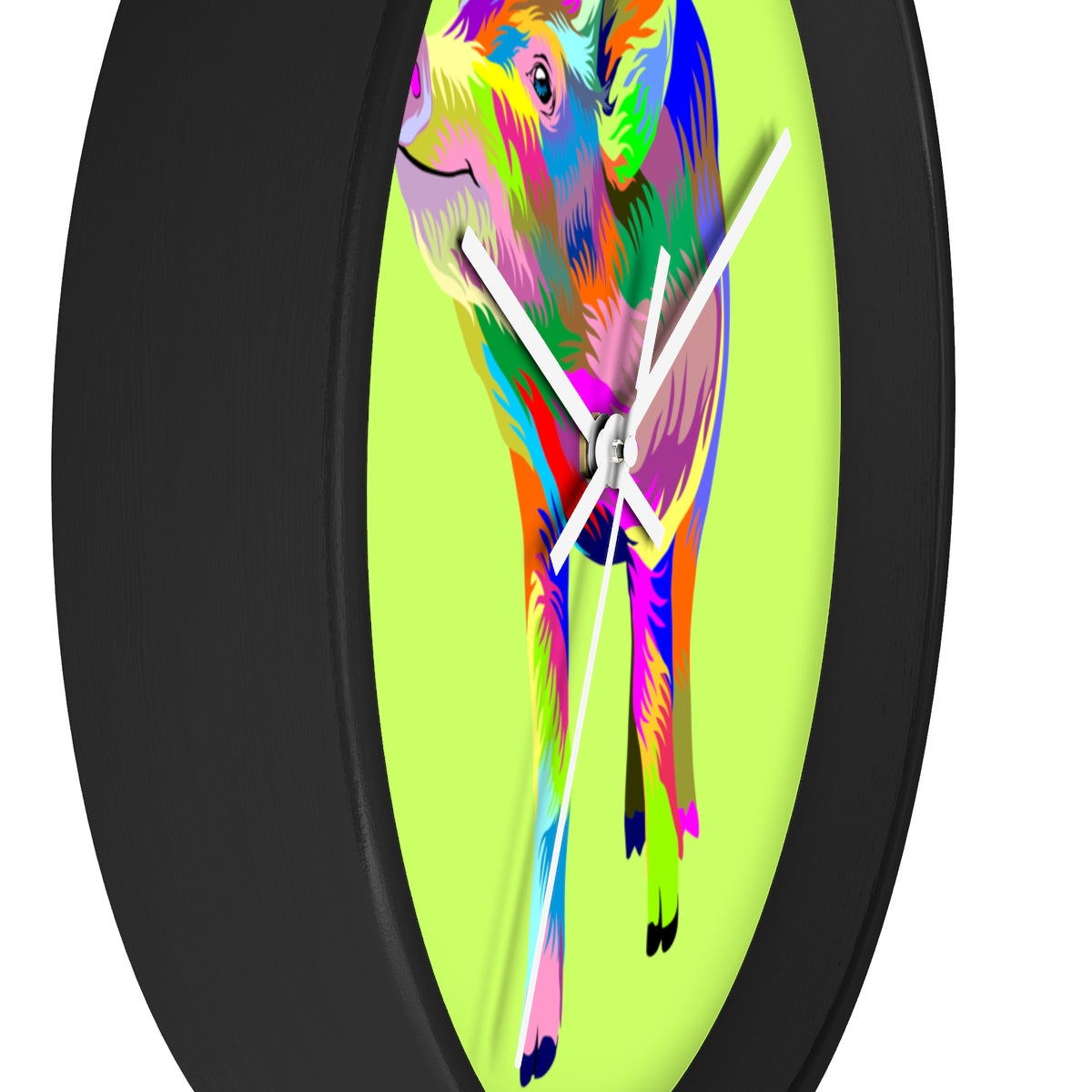 Painted Pig Wall clock