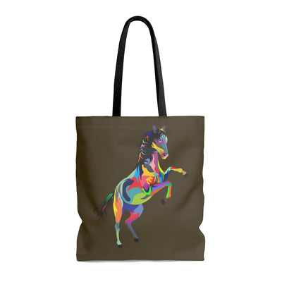 Painted Horse Brown Tote Bag