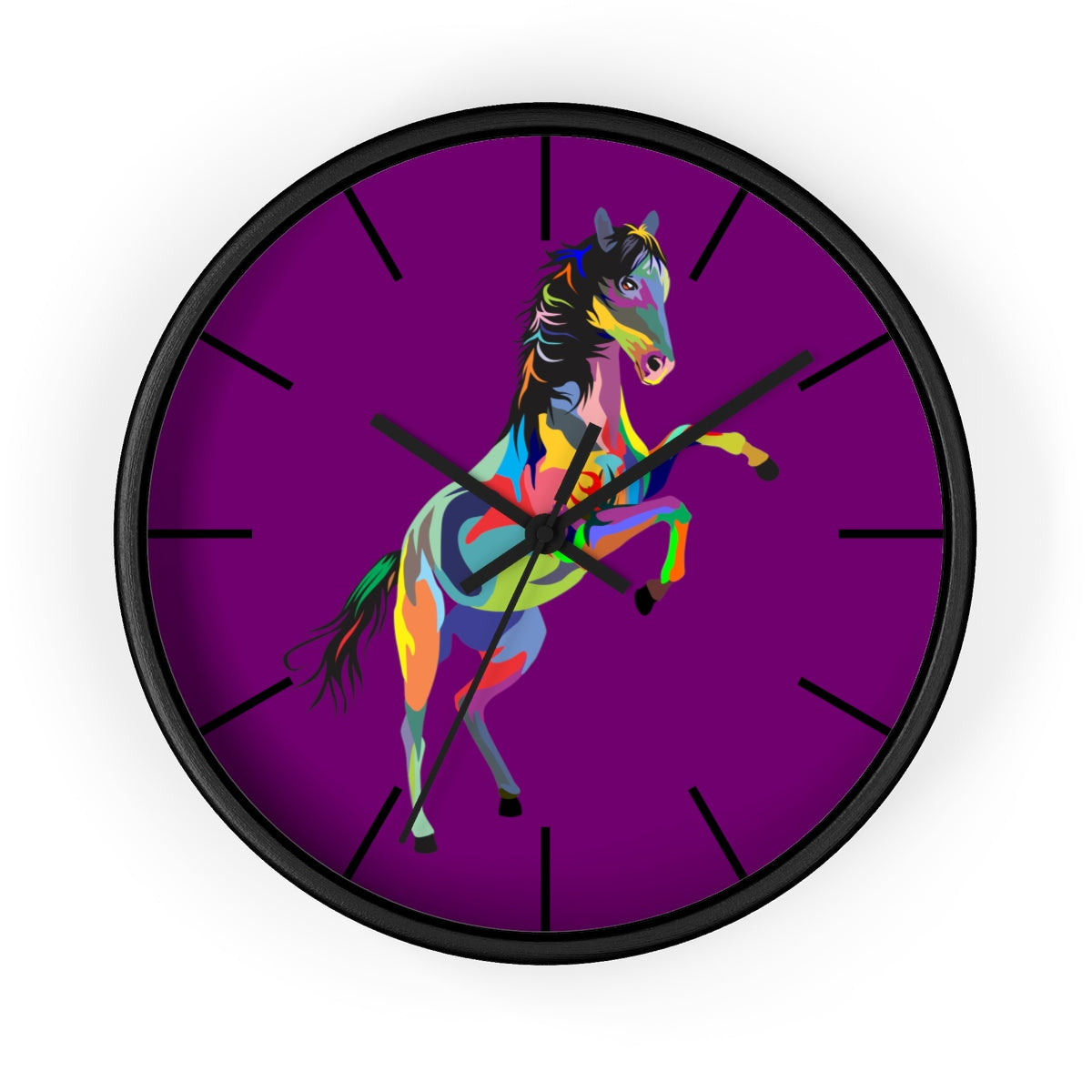 Jumping Painted Horse Wall clock