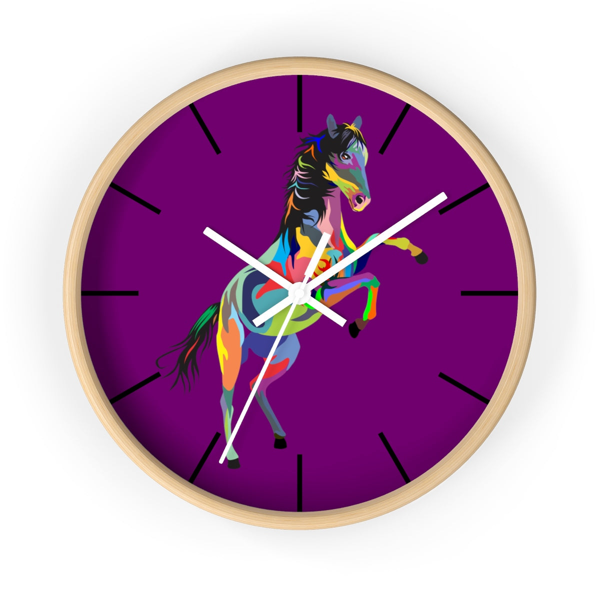 Jumping Painted Horse Wall clock