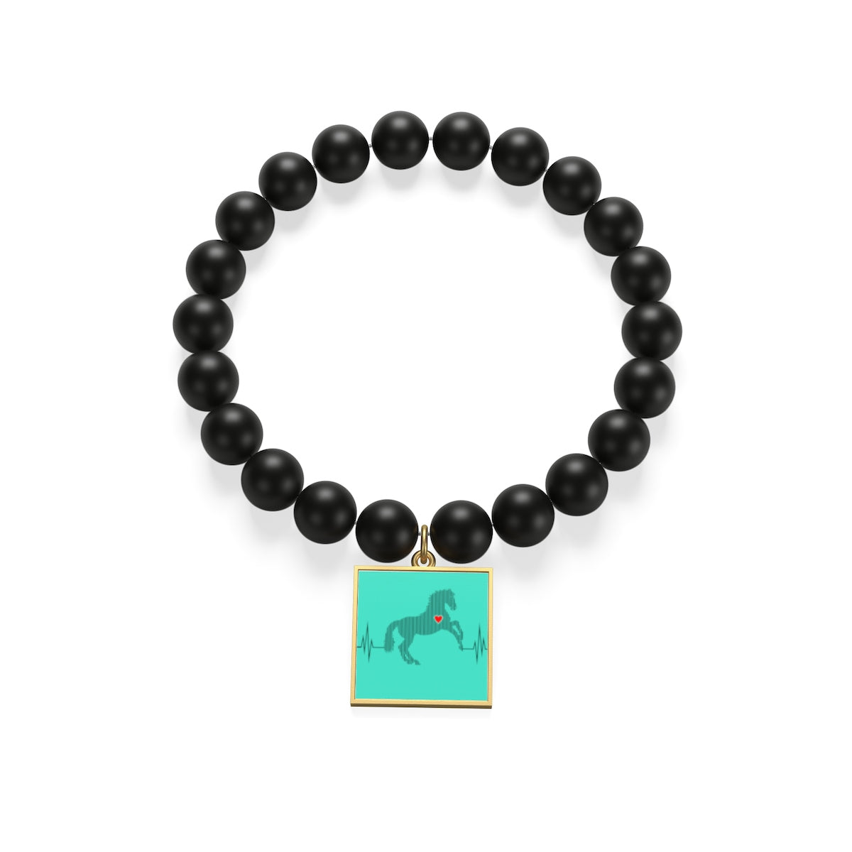 Horse Heartbeat Onyx Bracelet