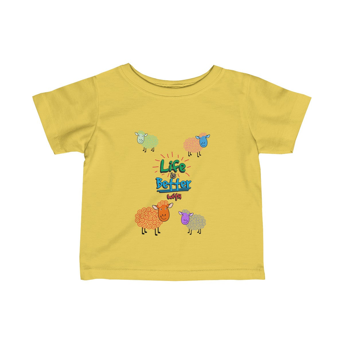 Life Is Better With Sheep Baby Tee