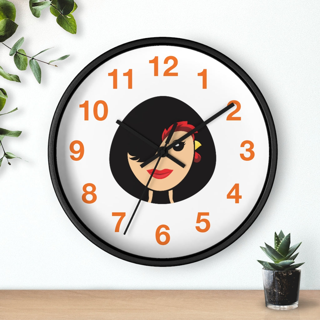 Chicken Lady Wall clock