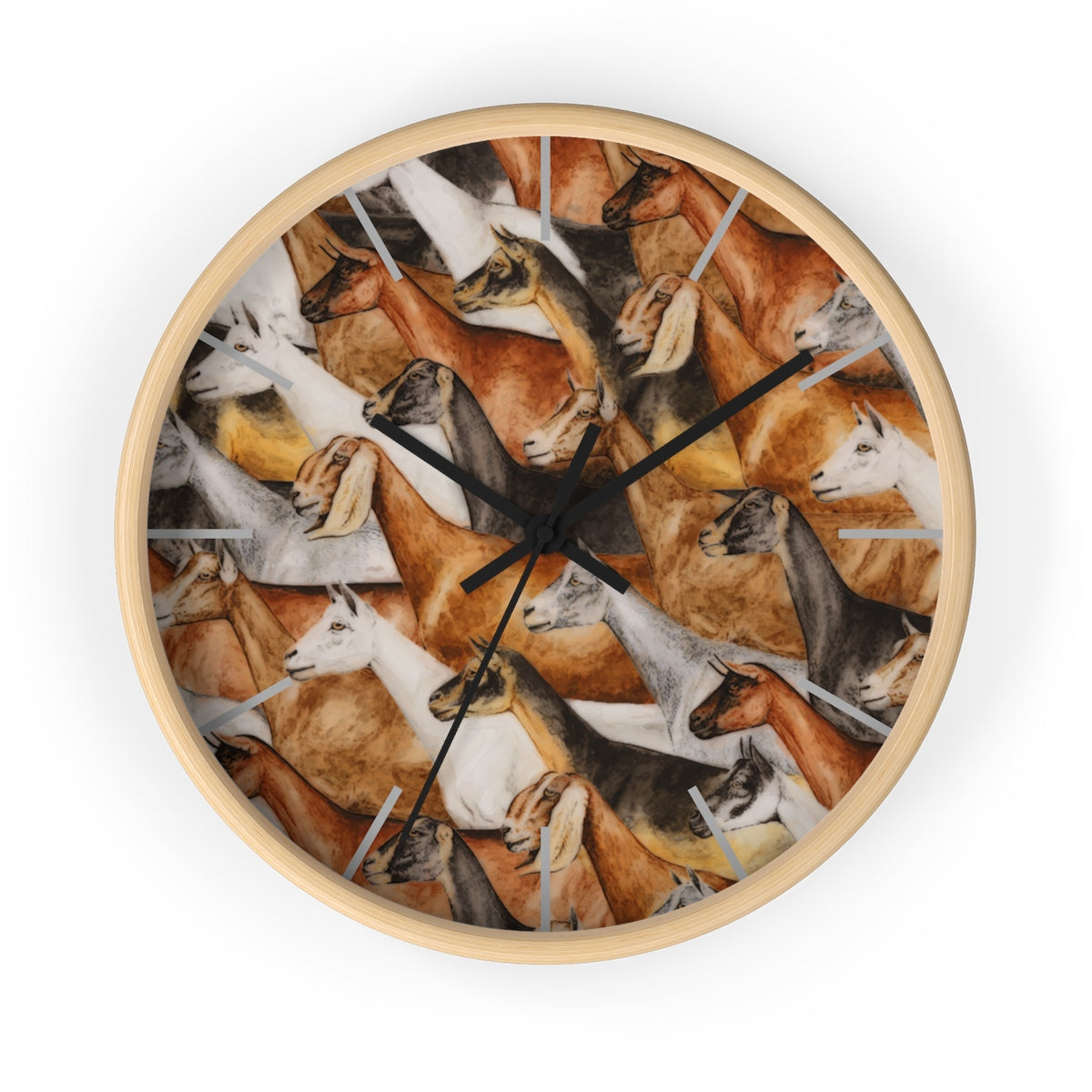 Dairy Goat Montage Wall clock