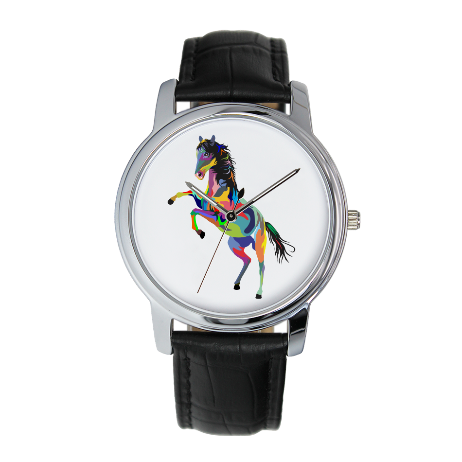 Painted Jumping Horse Fine Quartz Watches