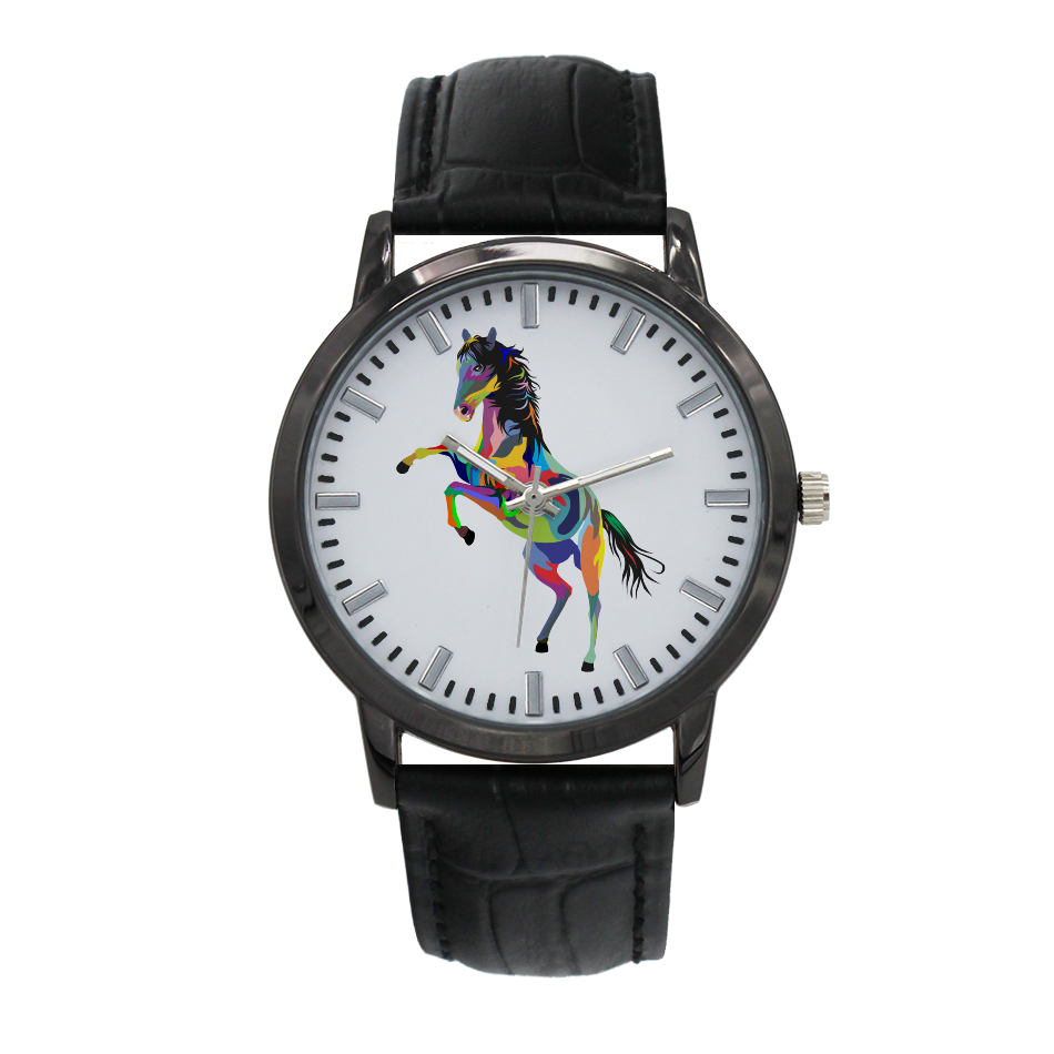 Painted Jumping Horse Fine Quartz Watches
