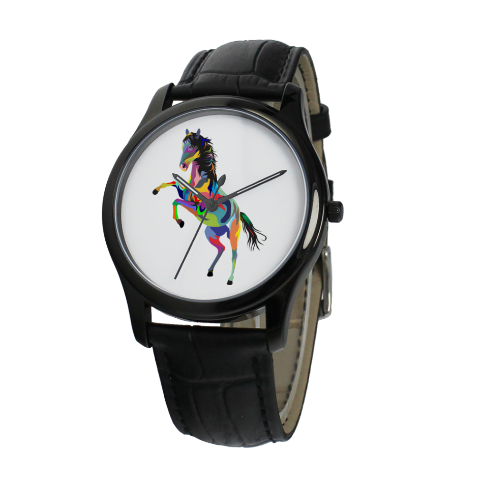 Painted Jumping Horse Fine Quartz Watches