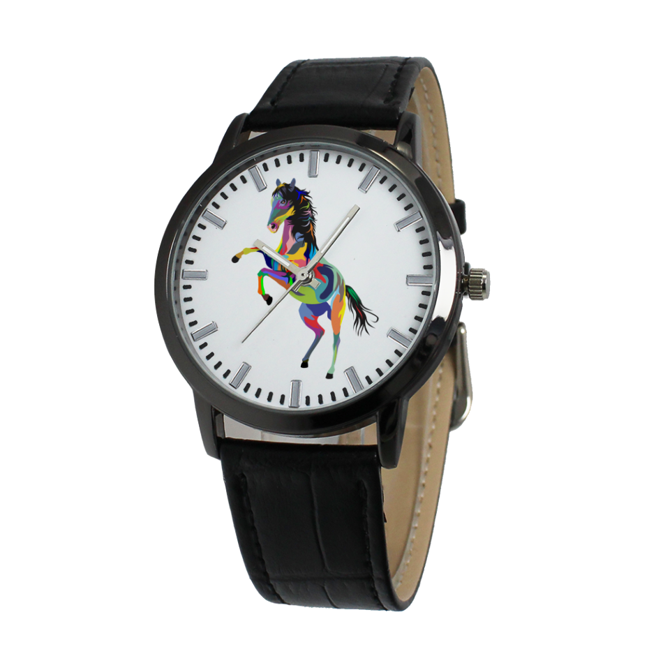 Painted Jumping Horse Fine Quartz Watches