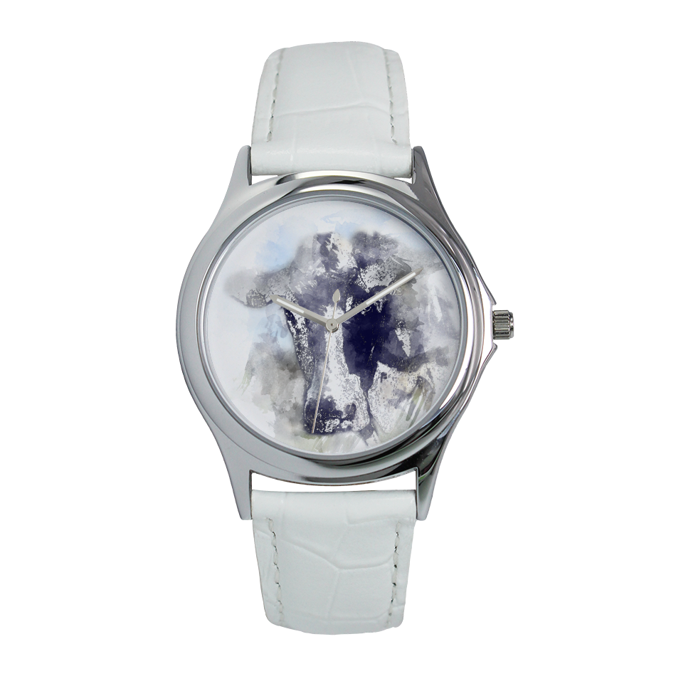 Holstein Cow Watercolor Fine Quartz Watches