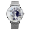 Watercolor Cow Fine Quartz Watches w Stainless Steel Wristbands