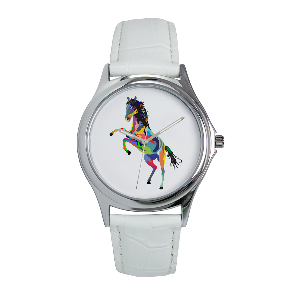Painted Jumping Horse Fine Quartz Watches