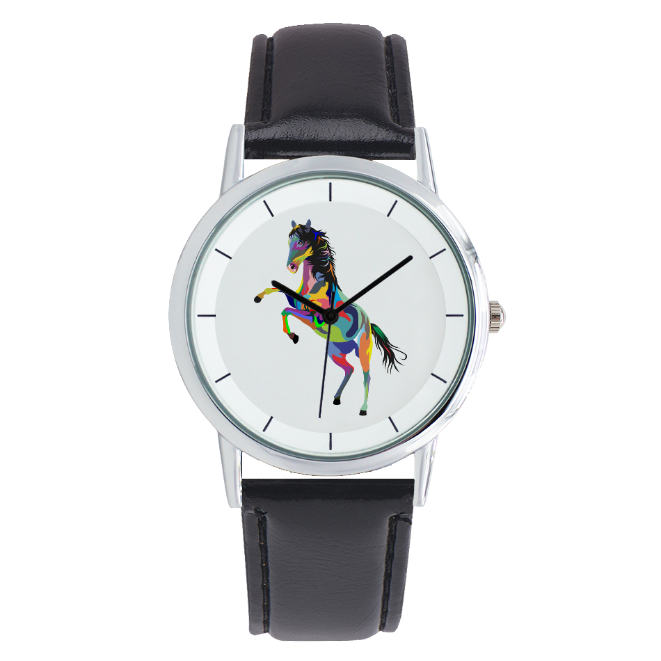 Painted Jumping Horse Fine Quartz Watches