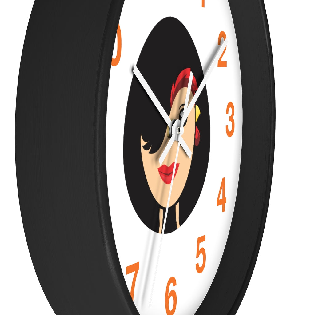 Chicken Lady Wall clock
