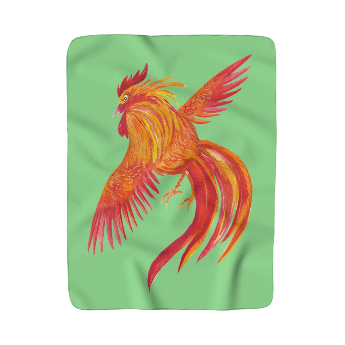 Hen Takes Flight Sherpa Fleece Blanket