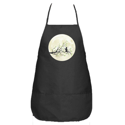 Night Cat Pocketed Apron