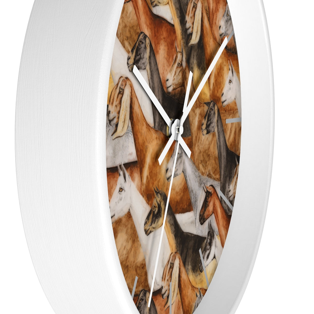 Dairy Goat Montage Wall clock