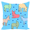 Donkeys In Gingham Throw Pillows