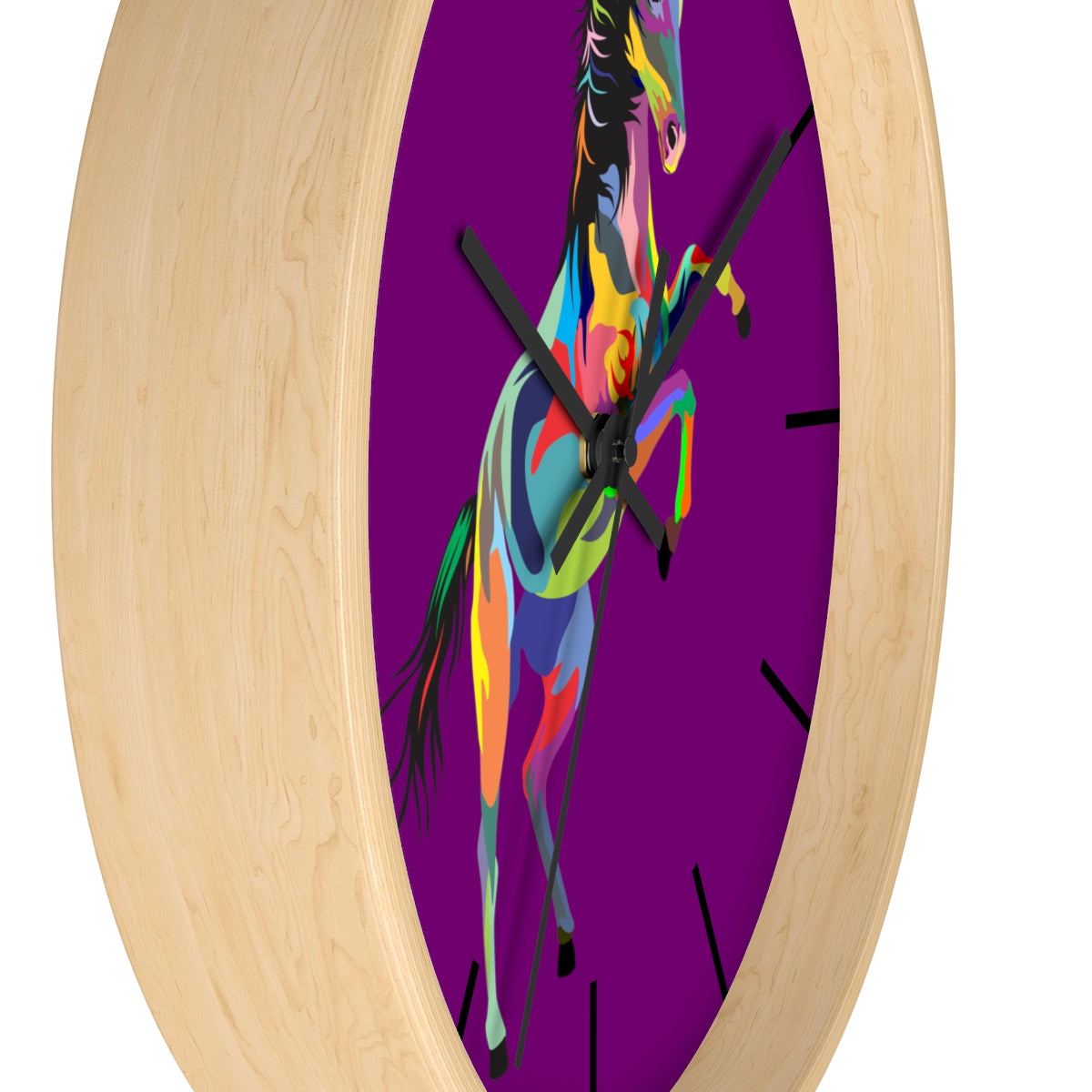Jumping Painted Horse Wall clock