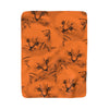 Cat Prints Sherpa Fleece Blanket - Orange
