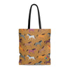 Running Mares Brown Tote Bag