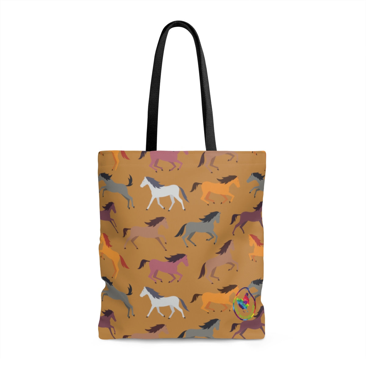 Running Mares Brown Tote Bag