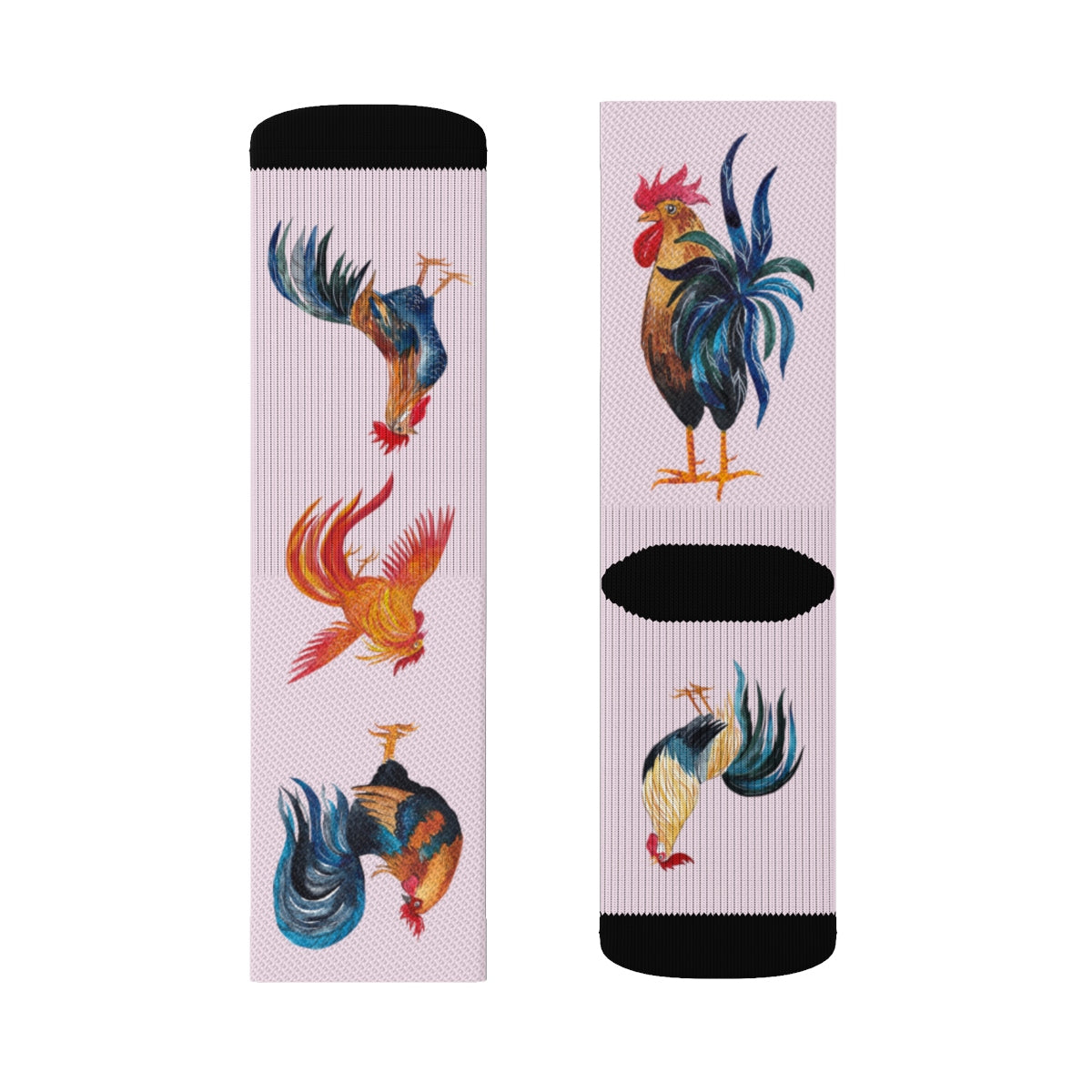 Rooster Socks - Pink