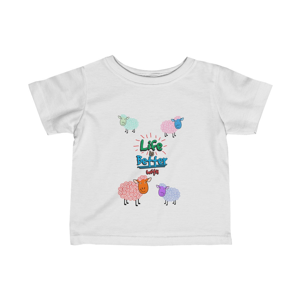 Life Is Better With Sheep Baby Tee