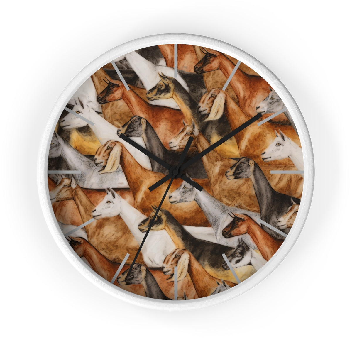 Dairy Goat Montage Wall clock