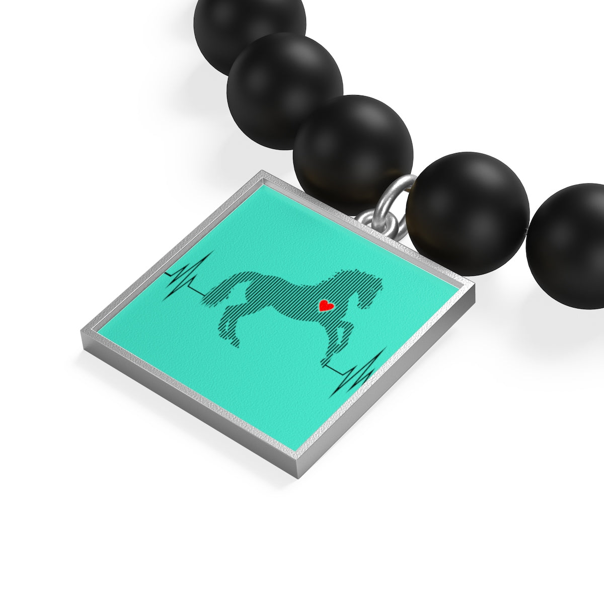 Horse Heartbeat Onyx Bracelet