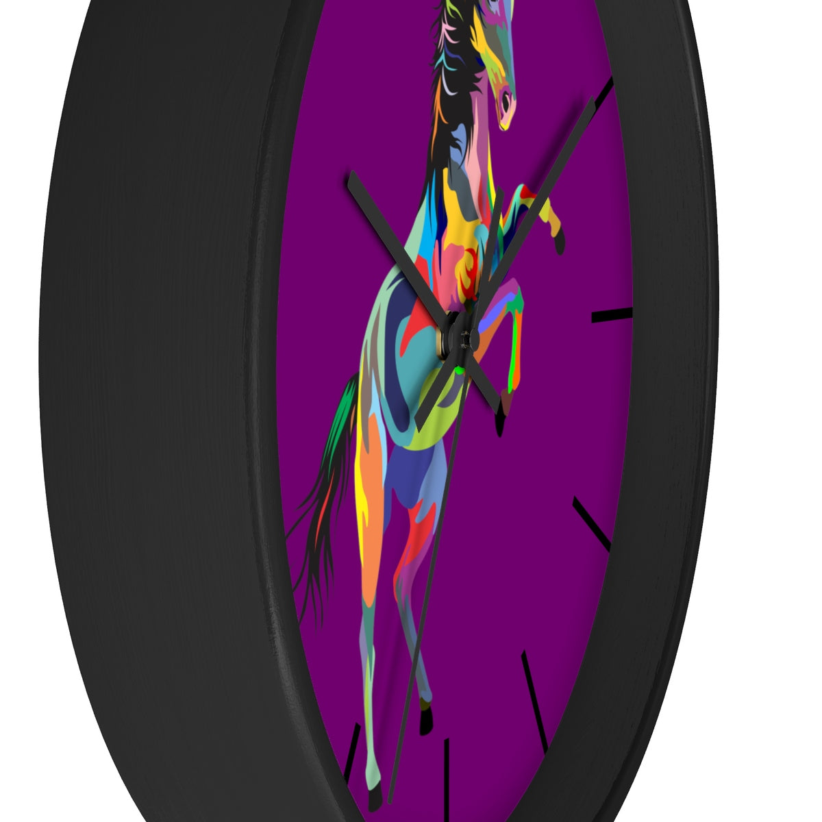 Jumping Painted Horse Wall clock