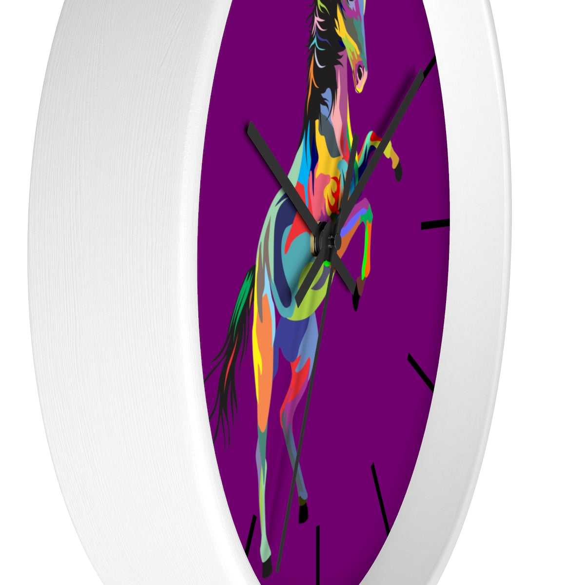 Jumping Painted Horse Wall clock