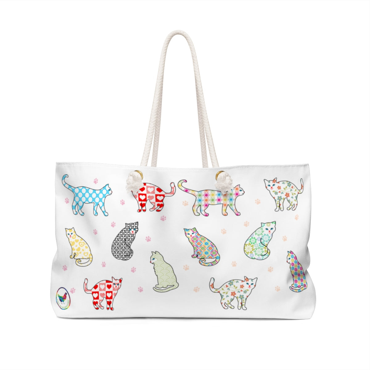 Gingham Cats Weekender Tote Bag