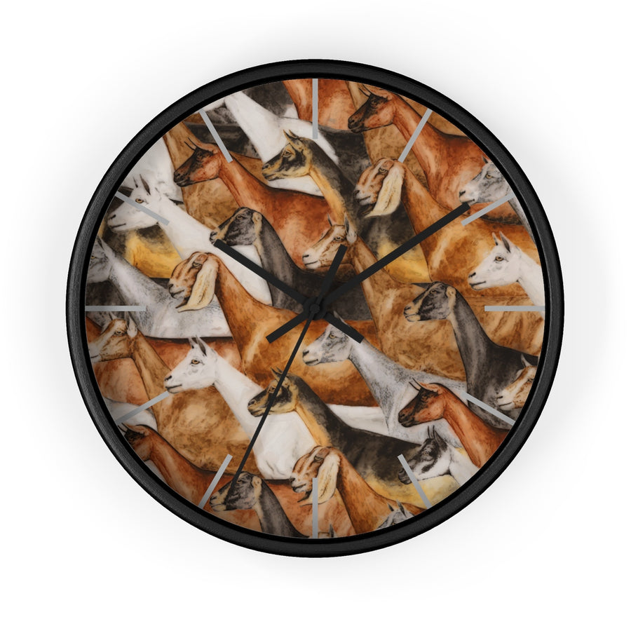 Dairy Goat Montage Wall clock