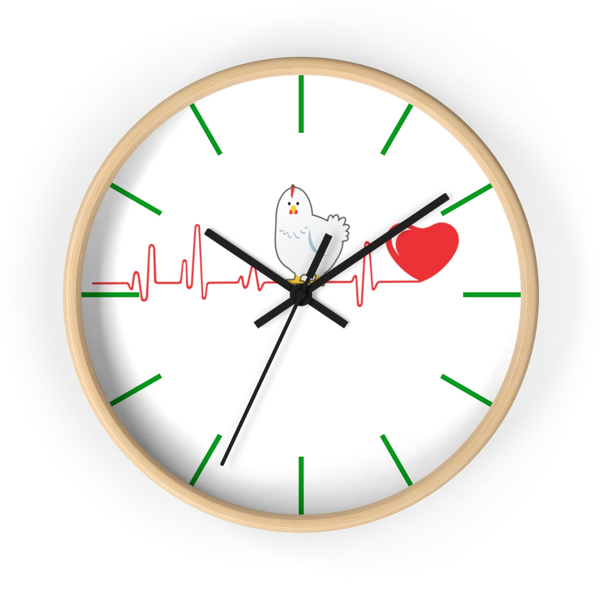 Chicken Heartbeat Wall clock