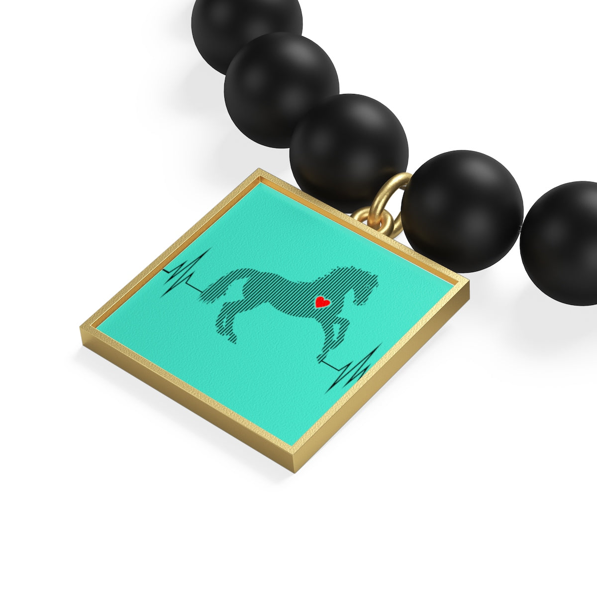 Horse Heartbeat Onyx Bracelet