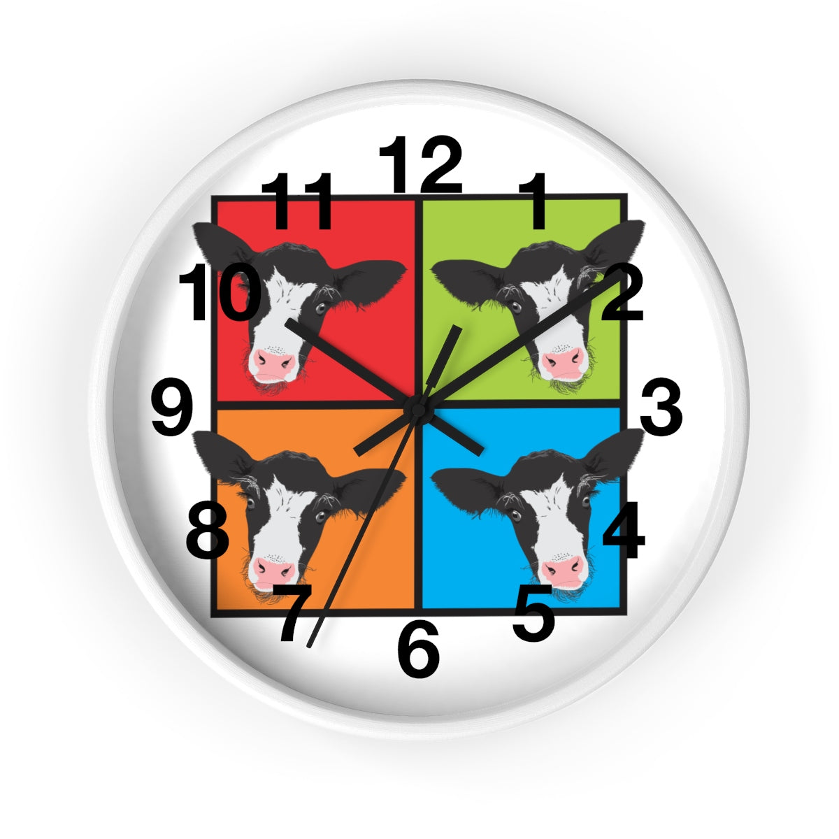 American Pop Cow Wall clock