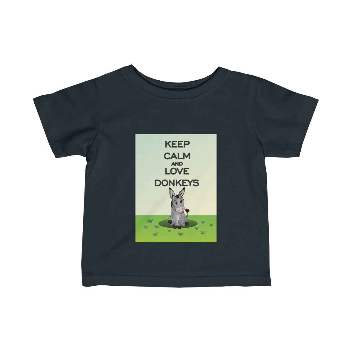 Keep Calm & Love Donkeys Baby Tee