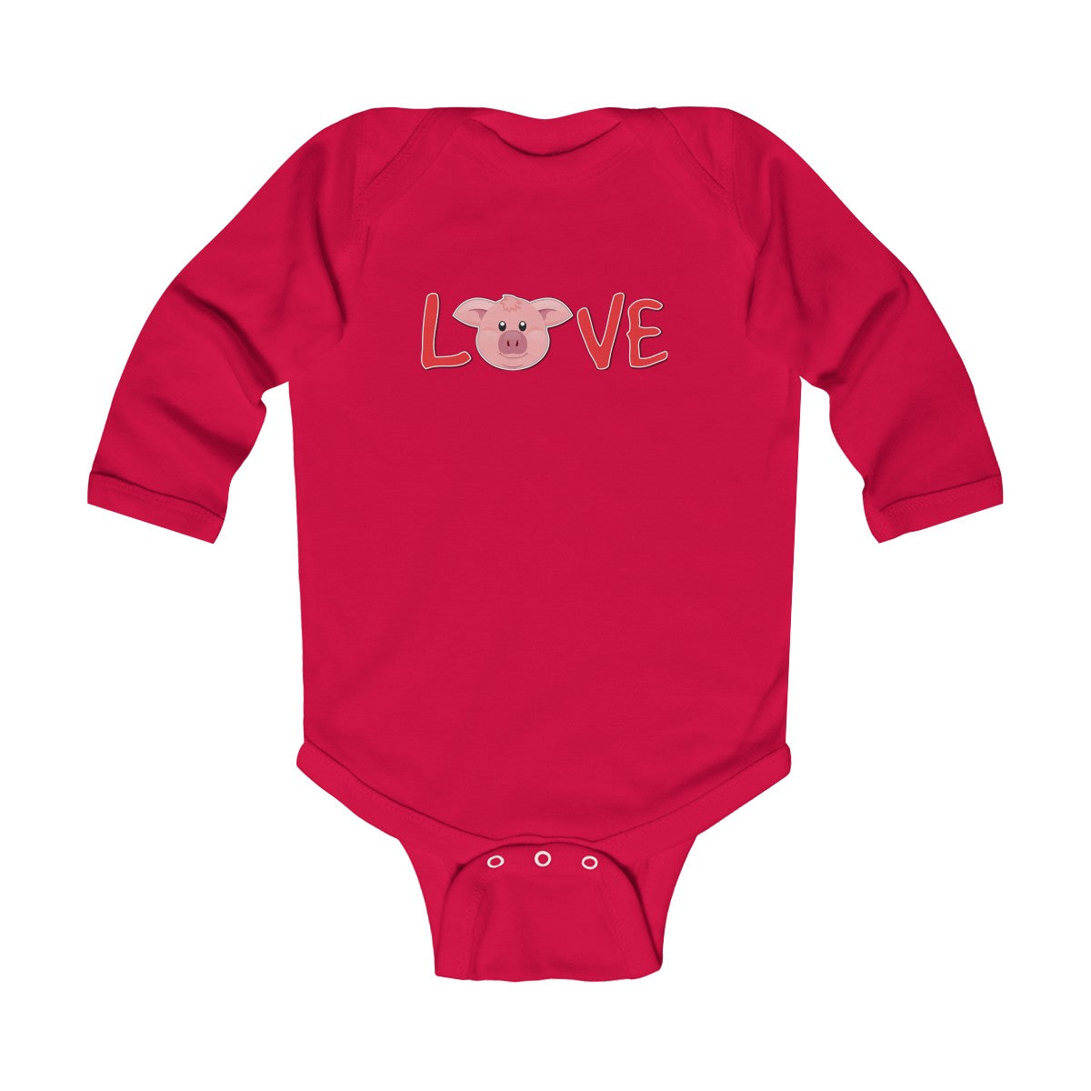 LOVE Pigs Long Sleeve Onesie