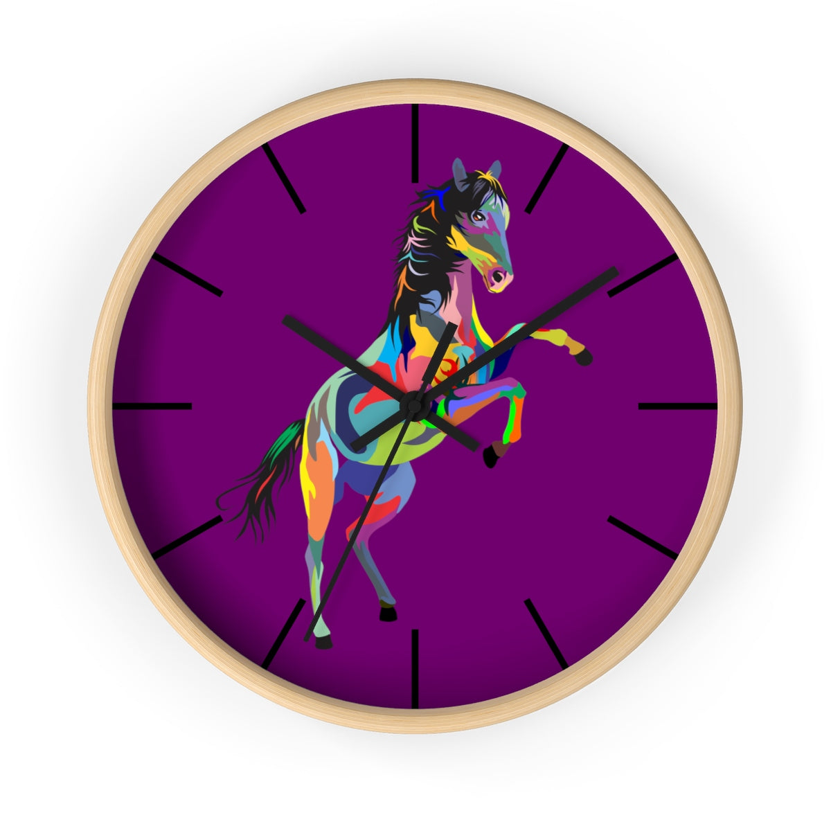 Jumping Painted Horse Wall clock