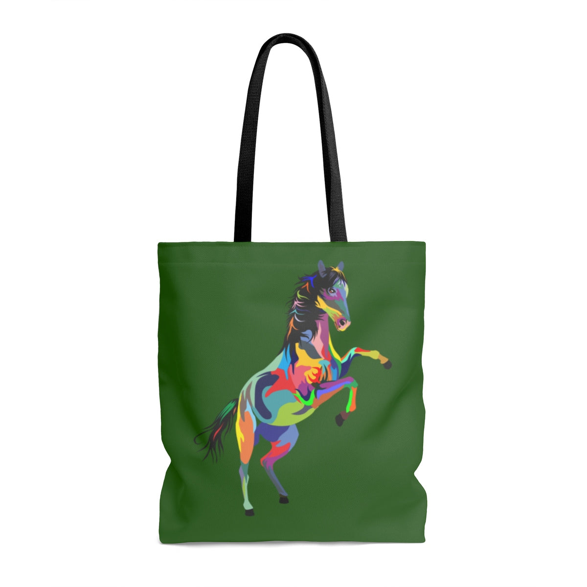 Painted Horse Green Tote Bag