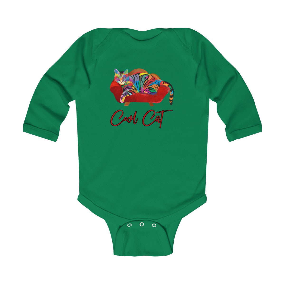 Cool Cat Long Sleeve Onesie