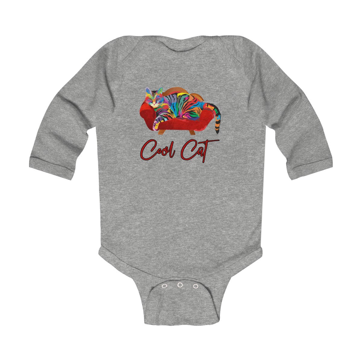 Cool Cat Long Sleeve Onesie