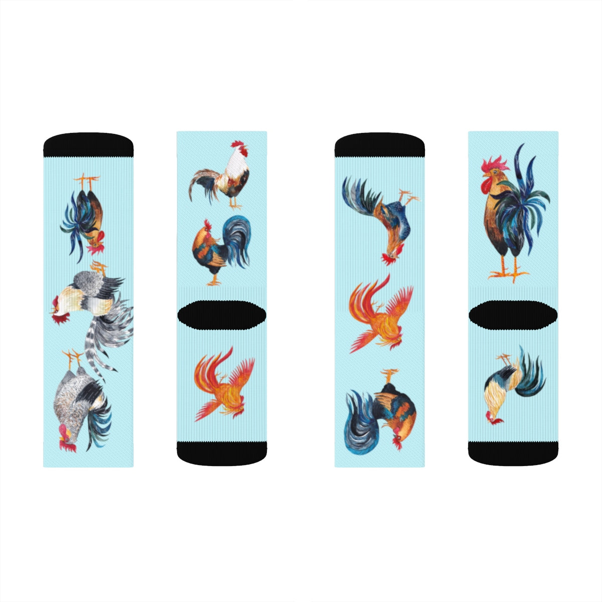 Rooster Socks - Blue