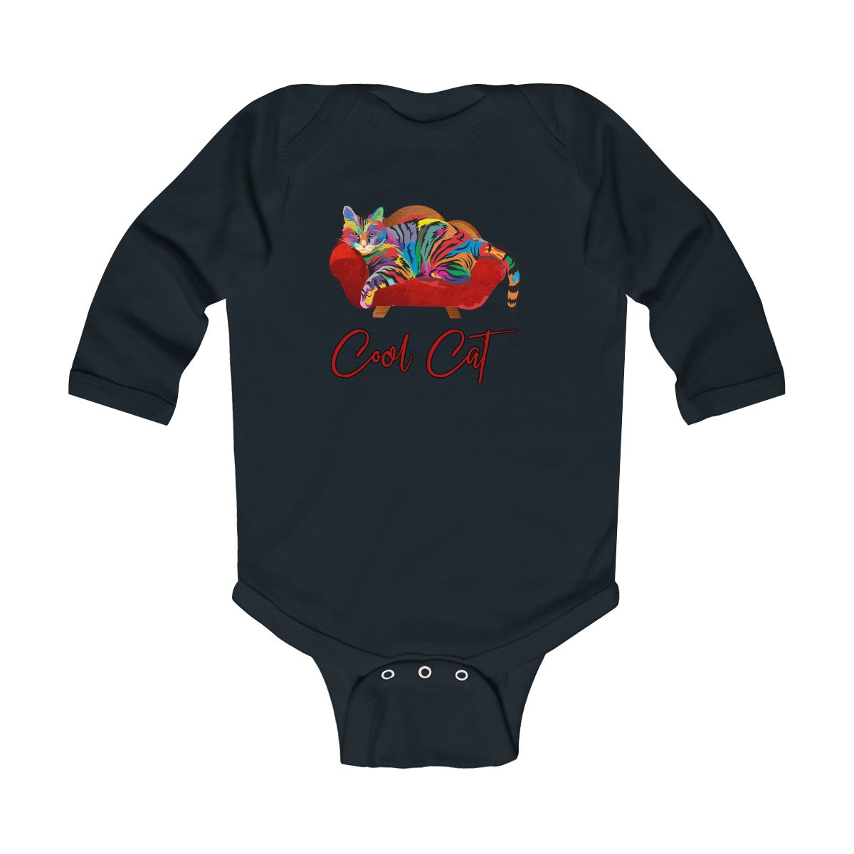 Cool Cat Long Sleeve Onesie