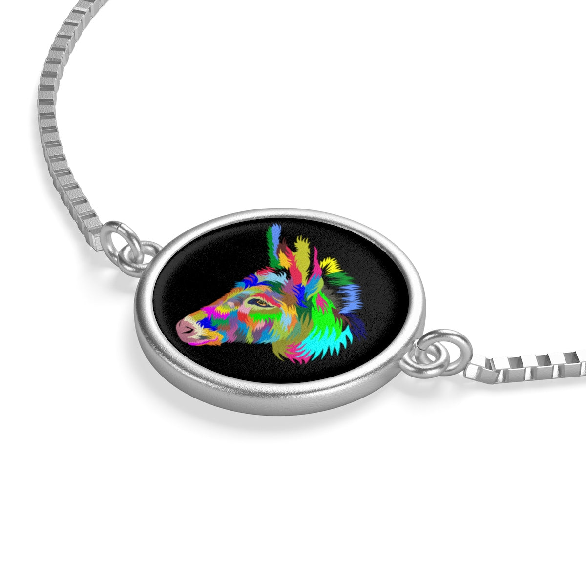 Painted Donkey Box Chain Bracelet