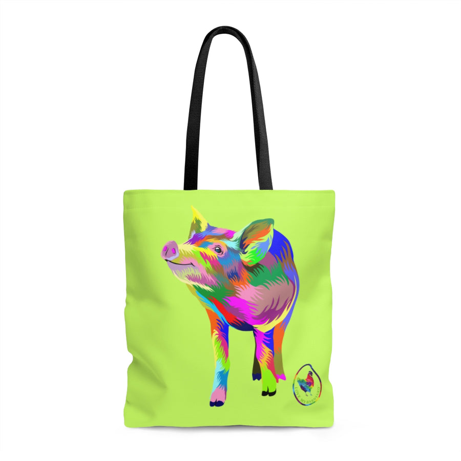Painted Pig Tote Bag