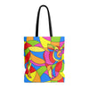Stained Glass Pig Tote Bag