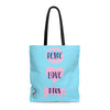 Peace Love Pigs Tote Bag