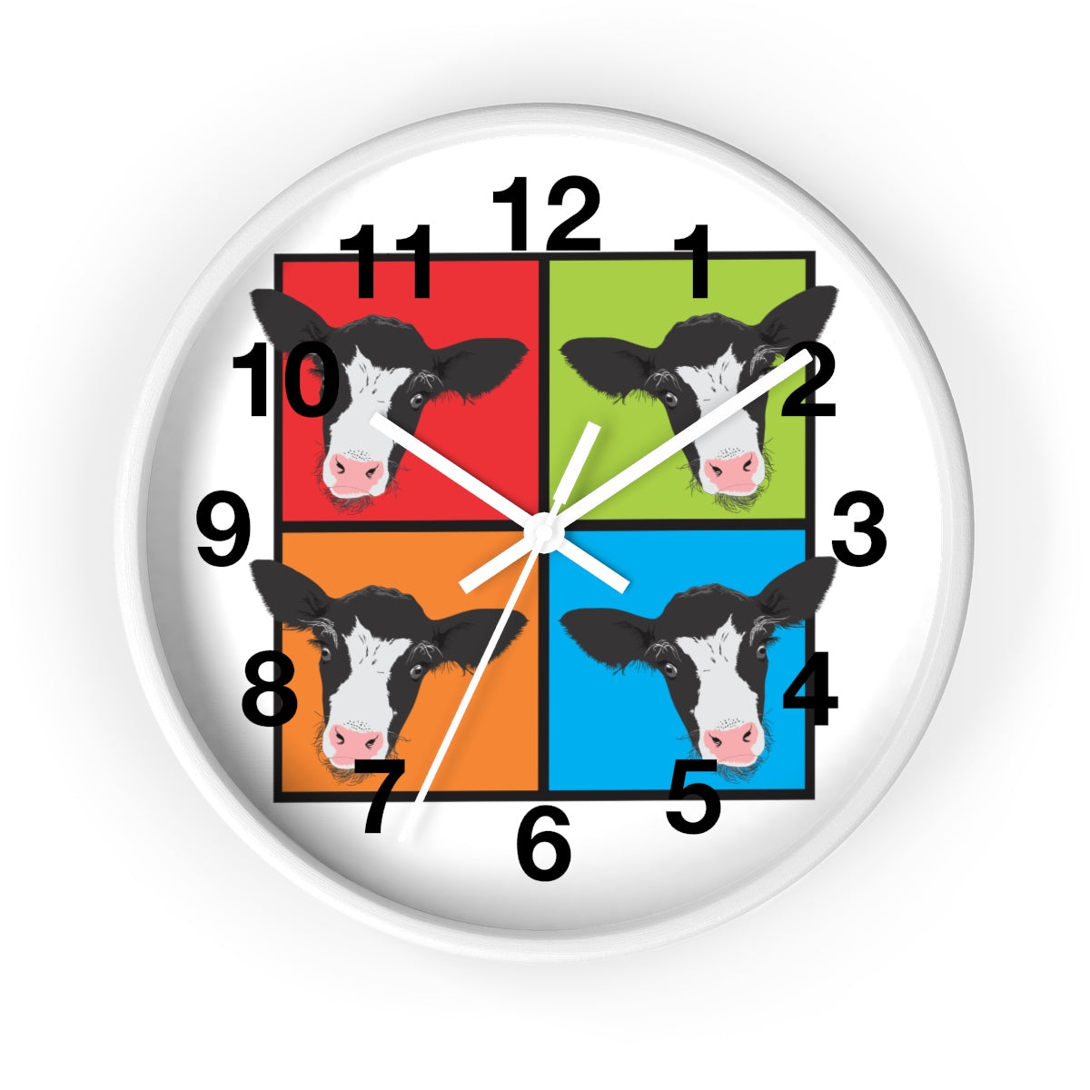 American Pop Cow Wall clock